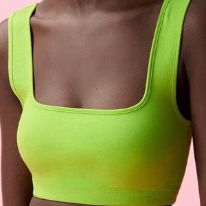 Zara neon green bralette top